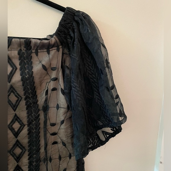 MINKPINK Black Lace Mini Dress w/ Statement Sleeves Size XS - Picture 3 of 4